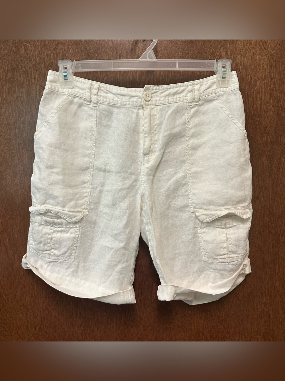 Coldwater Creek Natural Fit 100% Linen Shorts - women’s 8